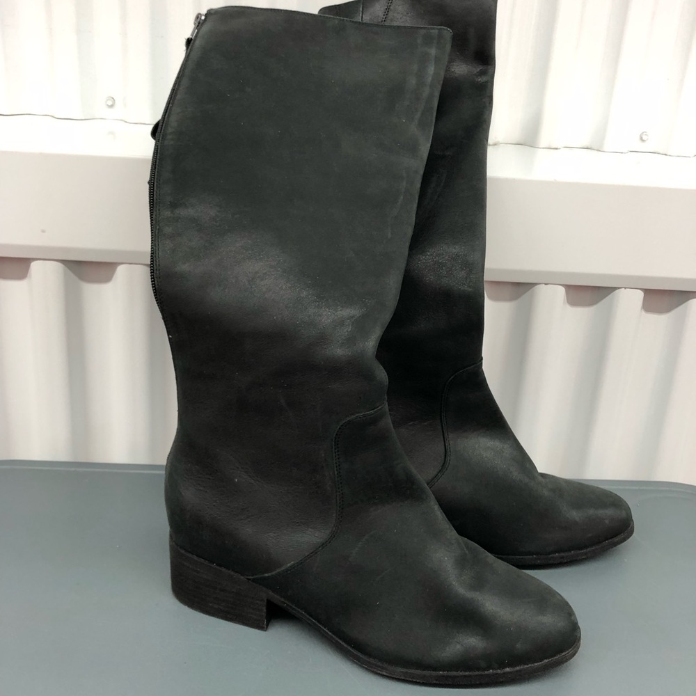 Lucky Bran Black Knee High Boots Size 9.5